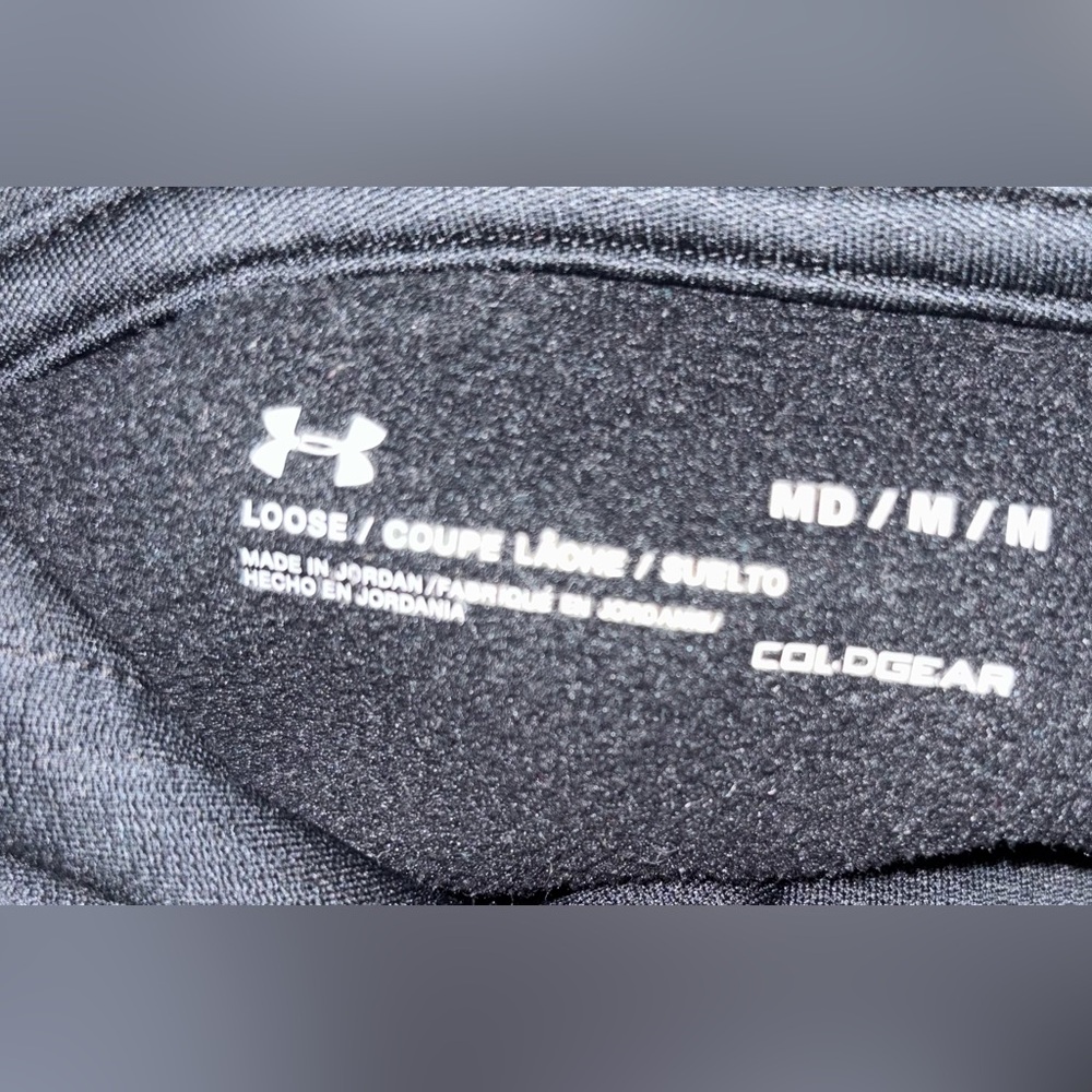Under Armour ColdGear Women’s Medium Black Hoodie Logo Pullover Fleece Lined - Picture 6 of 6